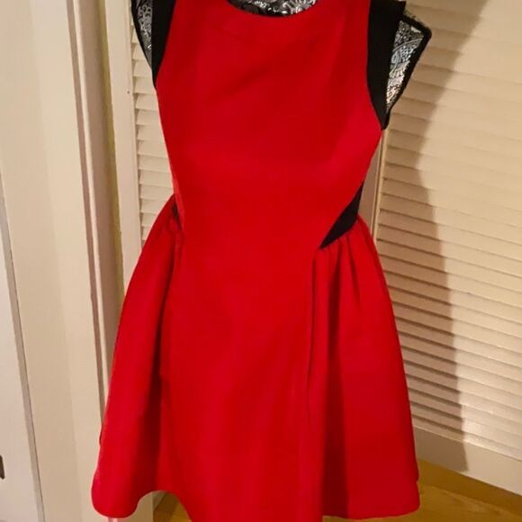 Prabal Garung Red Illusion Fit & Flare Dress Limited Edition for Target. Size 4 - Picture 3 of 17